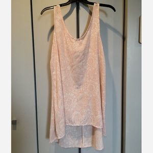 Pink high low tunic